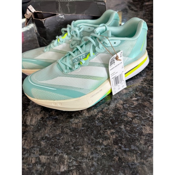 Adidas Adizero Boston 13 W Mint Green Running Shoes JS4957 Womens 9 NEW